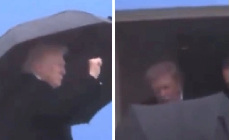 Trump ne zna zatvoriti kišobran